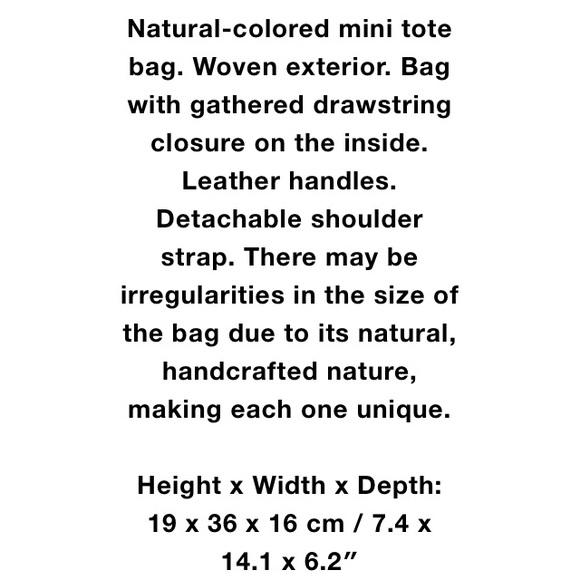 NWT Zara Mini Tote with Leather - Picture 7 of 8